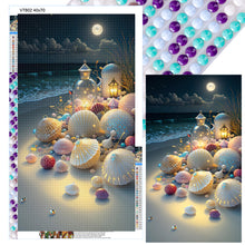 Load image into Gallery viewer, Diamond Painting - Full Round - Shells On The Seaside Under The Lamp (40*70CM)

