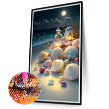 Load image into Gallery viewer, Diamond Painting - Full Round - Shells On The Seaside Under The Lamp (40*70CM)
