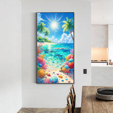 Load image into Gallery viewer, Diamond Painting - Full Round - Coconut Tree Shell Beach (40*70CM)
