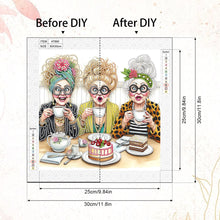 Load image into Gallery viewer, Diamond Painting - Partial Special Shaped - Funny Old Lady (30*30cm)
