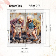 Load image into Gallery viewer, Diamond Painting - Partial Special Shaped - Funny Old Lady (30*30cm)
