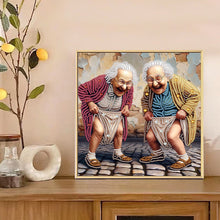 Load image into Gallery viewer, Diamond Painting - Partial Special Shaped - Funny Old Lady (30*30cm)
