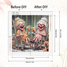 Load image into Gallery viewer, Diamond Painting - Partial Special Shaped - Funny Old Lady (30*30cm)
