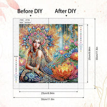 Load image into Gallery viewer, Diamond Painting - Partial Special Shaped - Elegant Woman (30*30cm)

