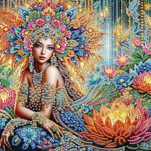 Load image into Gallery viewer, Diamond Painting - Partial Special Shaped - Elegant Woman (30*30cm)
