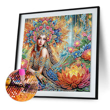 Load image into Gallery viewer, Diamond Painting - Partial Special Shaped - Elegant Woman (30*30cm)
