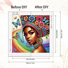 Load image into Gallery viewer, Diamond Painting - Partial Special Shaped - Elegant Woman (30*30cm)
