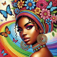 Load image into Gallery viewer, Diamond Painting - Partial Special Shaped - Elegant Woman (30*30cm)
