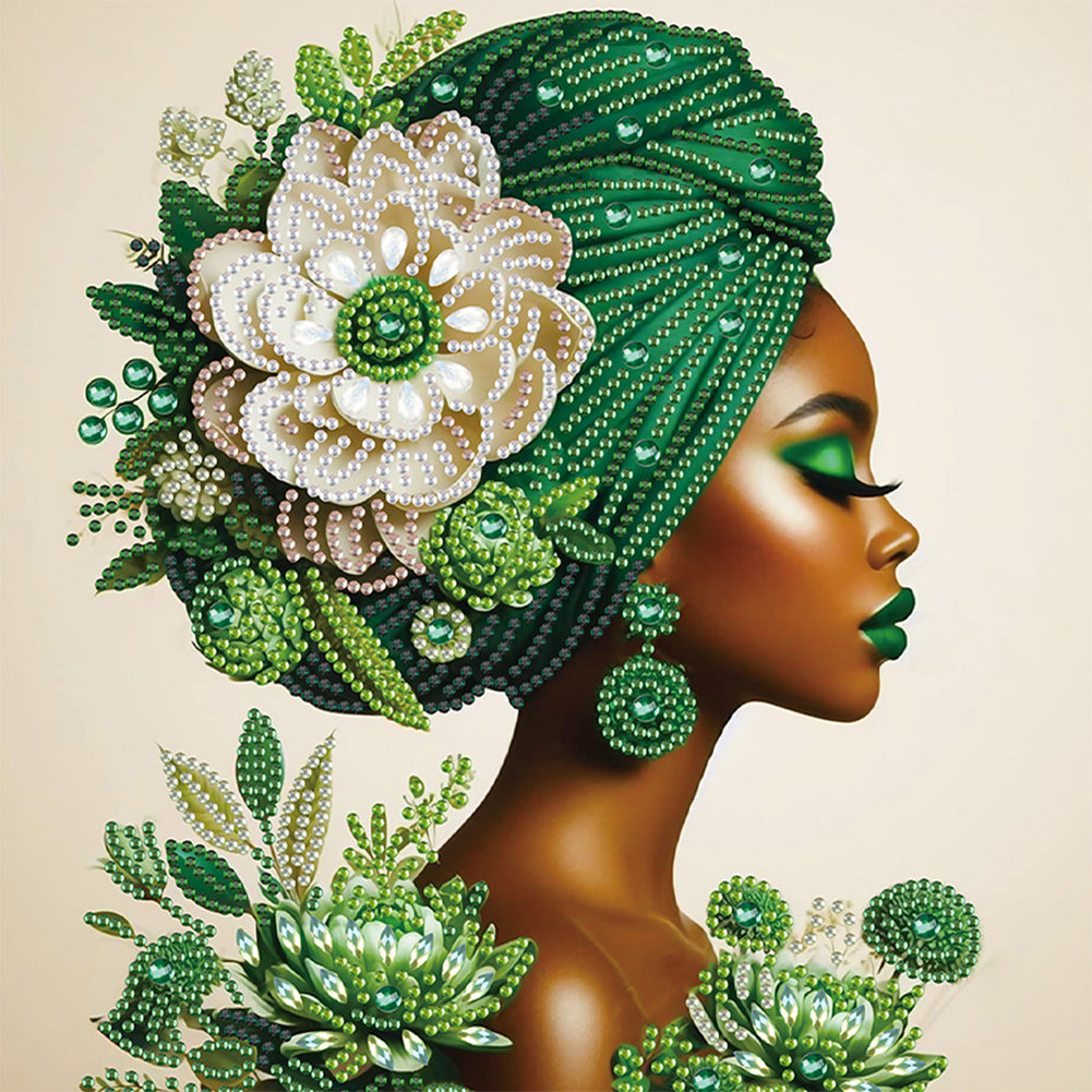 Diamond Painting - Partial Special Shaped - Elegant Woman (30*30cm)