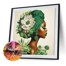 Load image into Gallery viewer, Diamond Painting - Partial Special Shaped - Elegant Woman (30*30cm)
