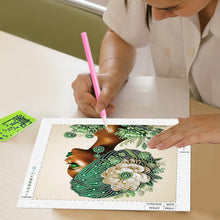 Load image into Gallery viewer, Diamond Painting - Partial Special Shaped - Elegant Woman (30*30cm)
