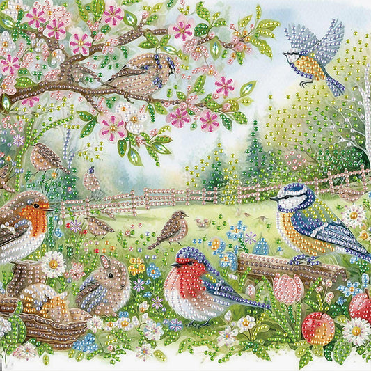Diamond Painting - Partial Special Shaped - Flowers In The Woods (30*30cm)