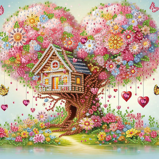 Diamond Painting - Partial Special Shaped - Flowers In The Woods (30*30cm)