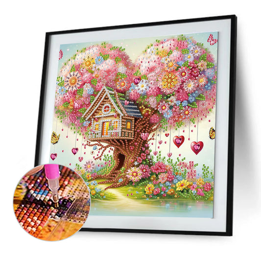Diamond Painting - Partial Special Shaped - Flowers In The Woods (30*30cm)