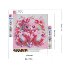 Load image into Gallery viewer, Diamond Painting - Full Round - Pink Bear (30*30CM)
