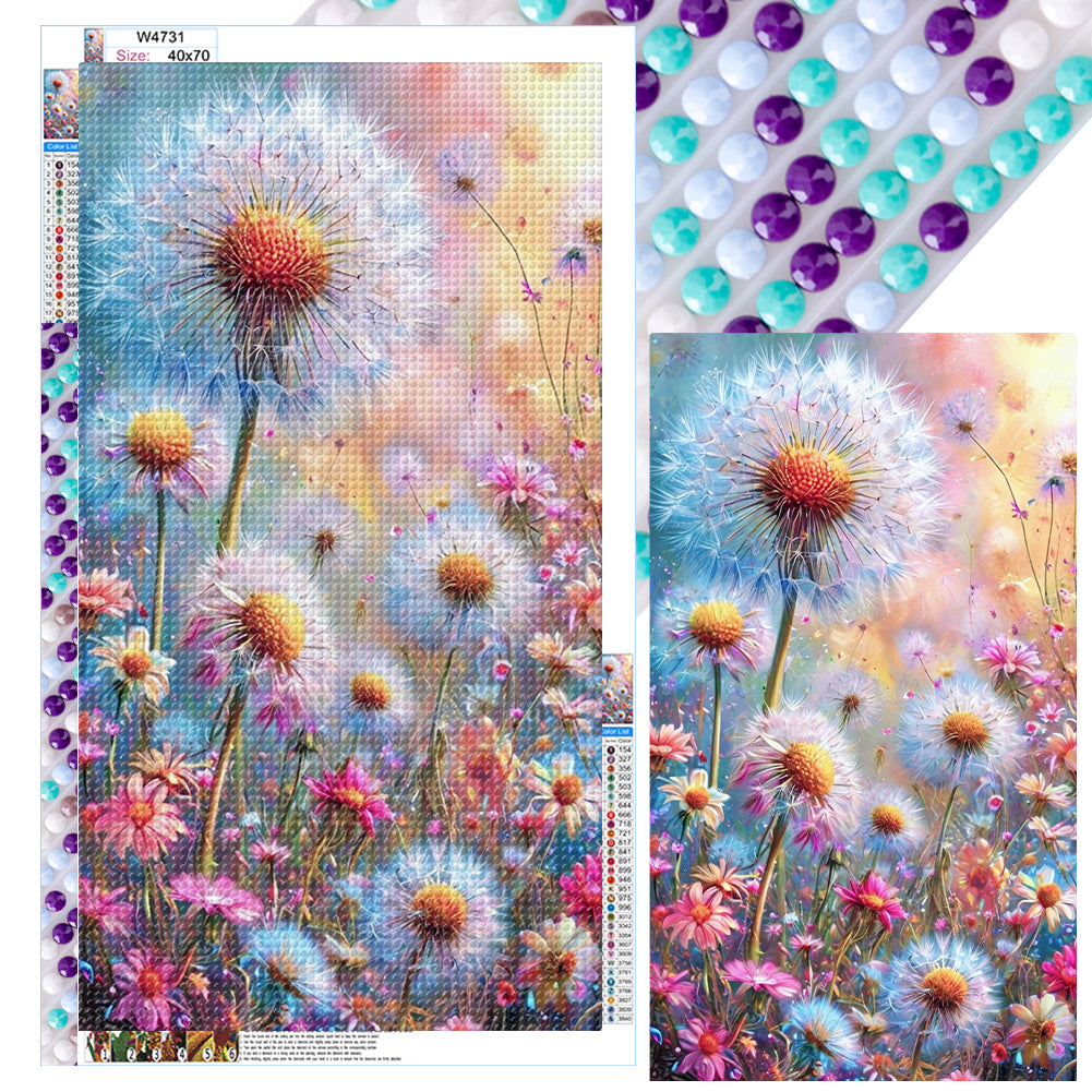 Diamond Painting - Full Round - Dandelion Flowers (40*70cm)