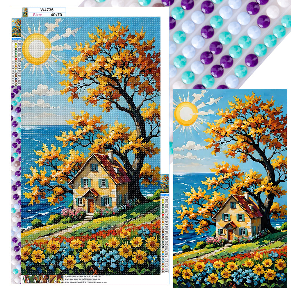 Diamond Painting - Full Round - Hillside House (40*70cm)