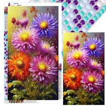 Load image into Gallery viewer, Diamond Painting - Full Round - Multi-Colored Chrysanthemums (40*70cm)
