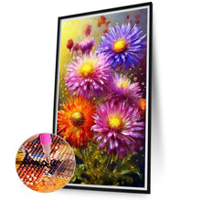 Load image into Gallery viewer, Diamond Painting - Full Round - Multi-Colored Chrysanthemums (40*70cm)
