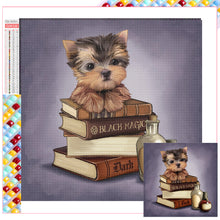 Load image into Gallery viewer, Diamond Painting - Full Square - Dog On The Book (50*50CM)
