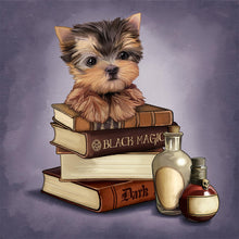 Load image into Gallery viewer, Diamond Painting - Full Square - Dog On The Book (50*50CM)
