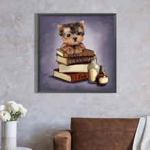 Load image into Gallery viewer, Diamond Painting - Full Square - Dog On The Book (50*50CM)
