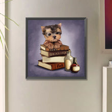 Load image into Gallery viewer, Diamond Painting - Full Square - Dog On The Book (50*50CM)
