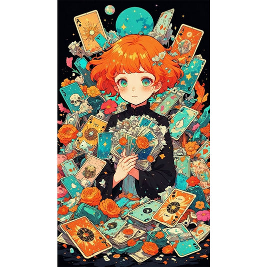 AB Diamond Painting - Full Round - Card Girl (40*70CM)