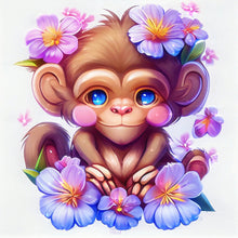 Load image into Gallery viewer, AB Diamond Painting - Full Round - Flowers And Monkeys (40*40CM)
