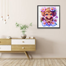 Load image into Gallery viewer, AB Diamond Painting - Full Round - Flowers And Monkeys (40*40CM)
