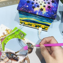 Load image into Gallery viewer, Diamond Aid Tool Portable Vacuum Diamond Painting Pen Kit (Starry Sky Village)
