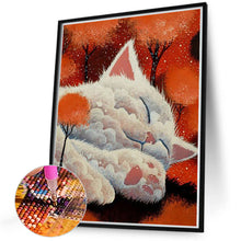 Load image into Gallery viewer, Diamond Painting - Full Round - Red Tree Cloud Cat (40*50CM)
