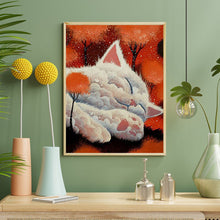 Load image into Gallery viewer, Diamond Painting - Full Round - Red Tree Cloud Cat (40*50CM)
