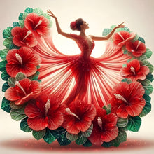 Load image into Gallery viewer, Diamond Painting - Full Round - Girl With Beautiful Skirt (40*40CM)
