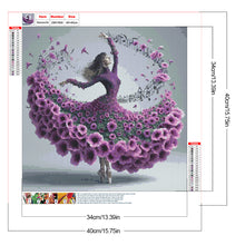 Load image into Gallery viewer, Diamond Painting - Full Round - Girl With Beautiful Skirt (40*40CM)
