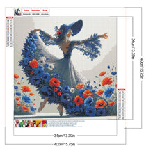 Load image into Gallery viewer, Diamond Painting - Full Round - Girl With Beautiful Skirt (40*40CM)
