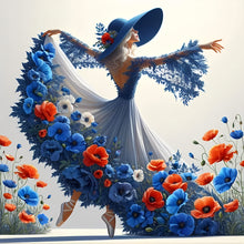 Load image into Gallery viewer, Diamond Painting - Full Round - Girl With Beautiful Skirt (40*40CM)

