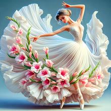 Load image into Gallery viewer, Diamond Painting - Full Round - Girl With Beautiful Skirt (40*40CM)

