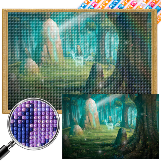 AB Diamond Painting - Full Square - Deer World (60*40CM)