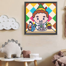 Load image into Gallery viewer, Diamond Painting - Full Round - Cartoon Characters Eating Breakfast (40*40CM)
