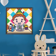 Load image into Gallery viewer, Diamond Painting - Full Round - Cartoon Characters Eating Breakfast (40*40CM)
