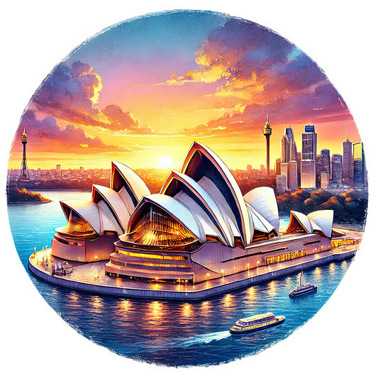 Diamond Painting - Full Round - Sydney Opera House (30*30CM)