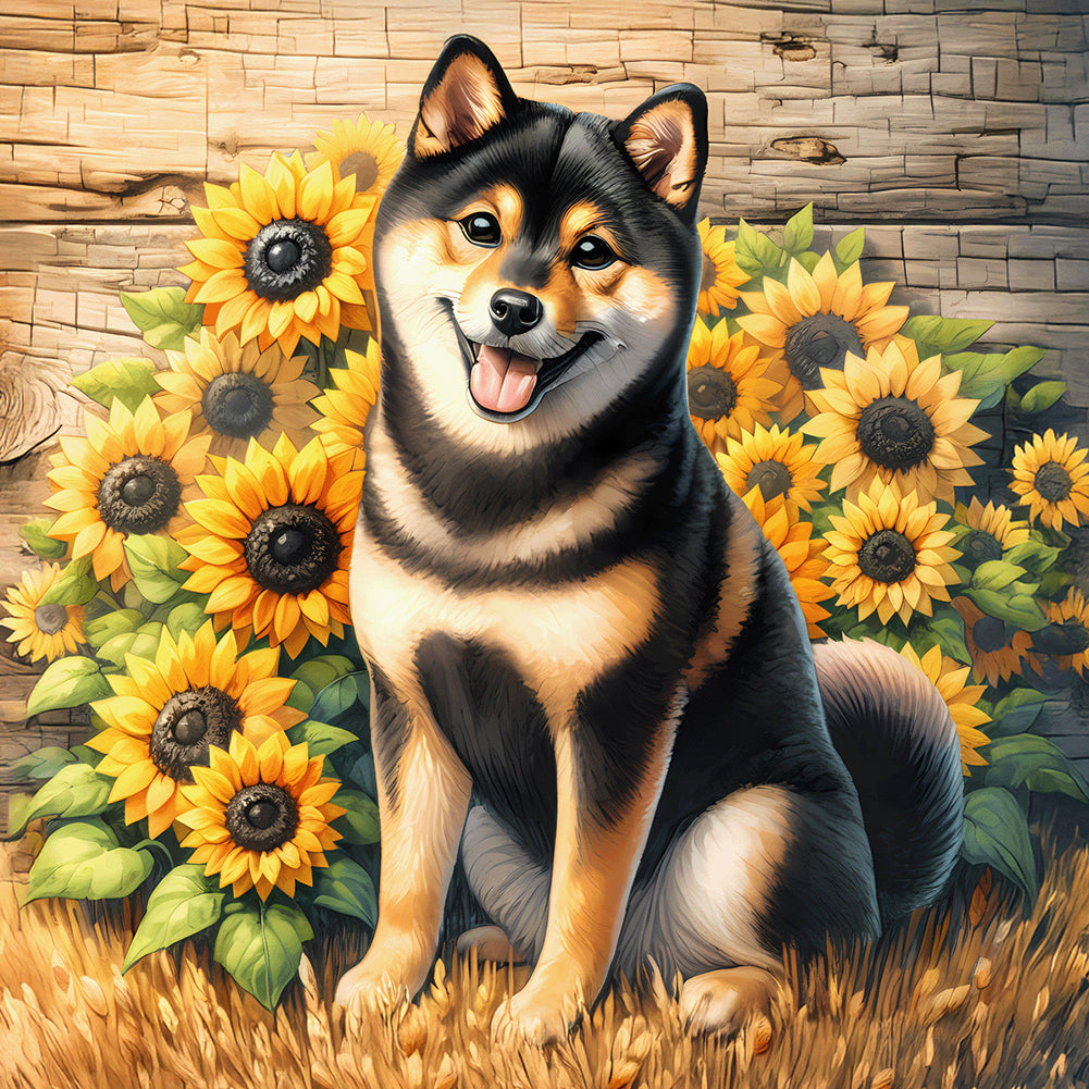 Diamond Painting - Full Round - Chinese Pastoral Dog (40*40CM)