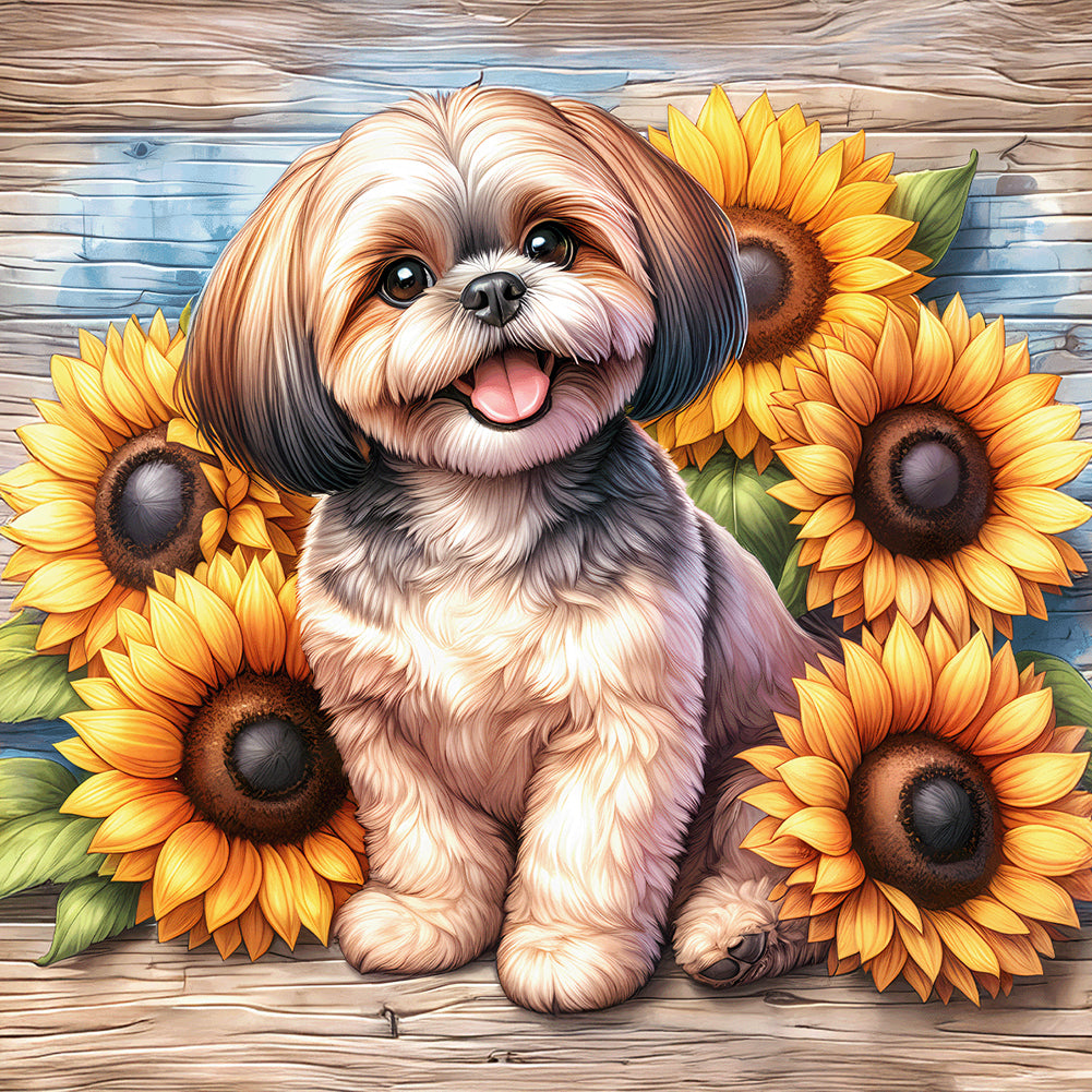 Diamond Painting - Full Round - Shih Tzu (40*40CM)