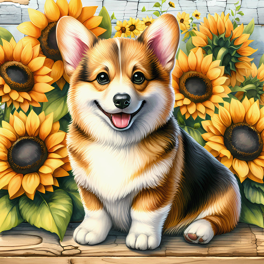 Diamond Painting - Full Round - Corgi (40*40CM)