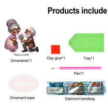 Load image into Gallery viewer, Acrylic Special Shape Old Couple Diamond Painting Desktop Ornaments for Home
