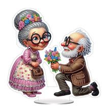 Load image into Gallery viewer, Acrylic Special Shape Old Couple Diamond Painting Desktop Ornaments for Home
