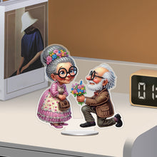 Load image into Gallery viewer, Acrylic Special Shape Old Couple Diamond Painting Desktop Ornaments for Home
