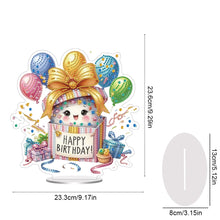 Load image into Gallery viewer, Acrylic Special Shape Birthday Diamond Painting Desktop Ornaments for Home
