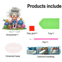 Load image into Gallery viewer, Acrylic Special Shape Knitting Granny Diamond Painting Desktop Ornaments
